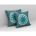 thumbnail image 5 of Jewel Circle Faux Suede Fabric Throw Pillow in Green and Red 16x16, 5 of 9