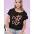 thumbnail image 2 of Positive Quote: Choose Joy Crop Tee Women's -SelectDesign Designs, 2 of 4