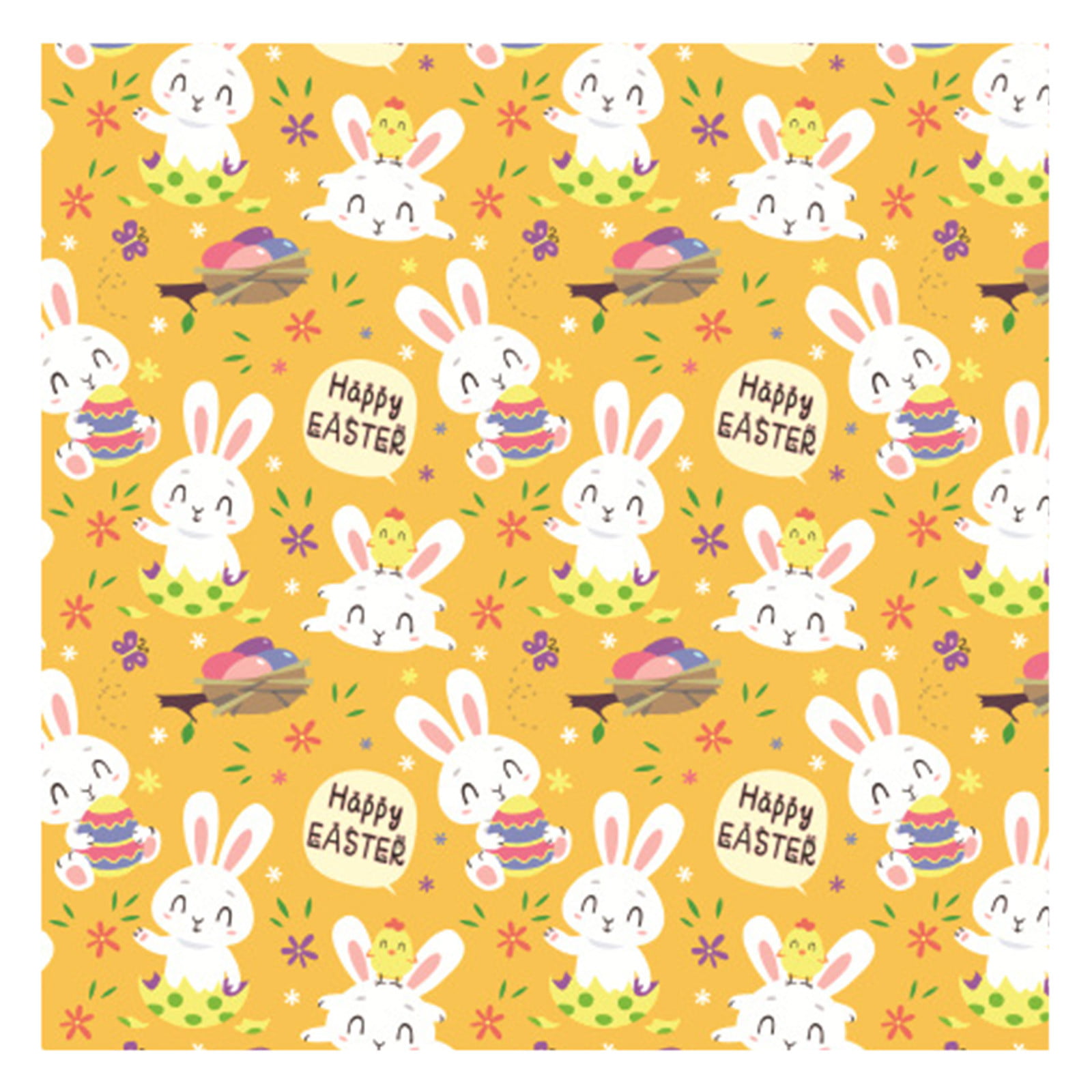 Cute Bunny Gift Wrap Easter Wrapping Paper roll blue Rabbit Pastel packaging