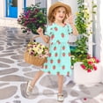 thumbnail image 4 of FORMRS Girls Short Sleeve Dress Summer Casual Round Neck A-line Beach Sundress, Sizes 2T-8T, Strawberry Pattern, 4 of 8