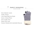 thumbnail image 3 of BEMS-2023 Guantes de punto de invierno para mujer, manoplas de punto gruesas con dedos completos elásticos suaves (gris), 3 of 5