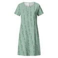 thumbnail image 4 of WILLBEST Vestidos Casuales Para Mujer Verano Vestido Casual Bohemio De Verano Para Playa, Vestido De Corte A Con Cuello Redondo Y Manga Corta, Fluido, Cómodo, Para Uso Diario, Atuendo De Vacaciones, 4 of 4