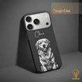 thumbnail image 4 of Custom Black & White Pet Phone Case for iPhone 17 – YingMart Custom Photo Personalized Pet Line Art Design with Pet Name (Black, iPhone17, Modern), 4 of 93