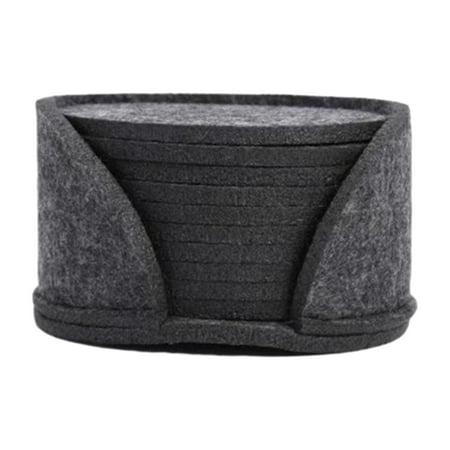 

QDJZ 10 Pcs Felt Coasters Heat Insulation Water Absorbant Anti-scalding Table Protection Cup Drink Bottle Anti-skid Placemats
