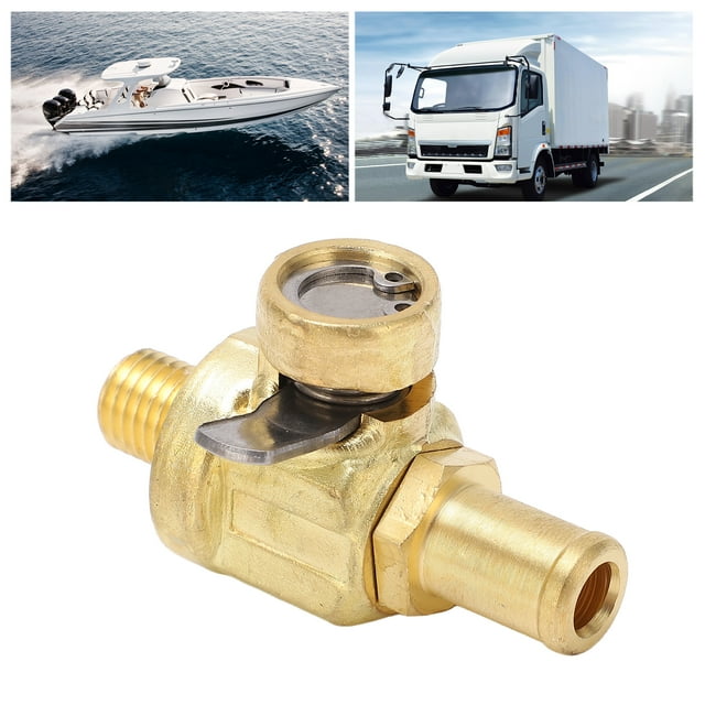 Válvula de Drenaje de Aceite del Motor, Latón de la Válvula de Drenaje de Aceite de Accesorio de Accesorios Fáciles de la Manguera para Los Motores de la Serie F124n Fn