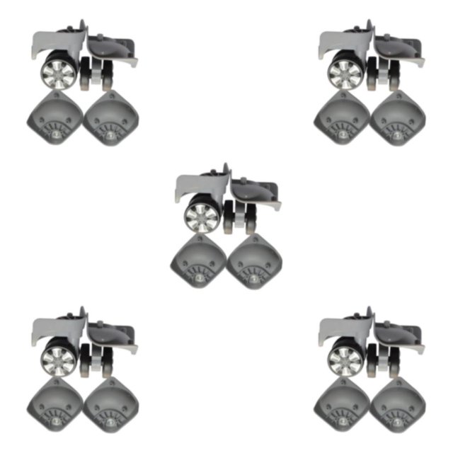 crativent Roulettes Pivotantes Robustes 2 Pcs pour Bagage et Valise avec Rouleau de Voyage à Roulement Fluide A78 Gris 5,3 cm 5 Ensembles