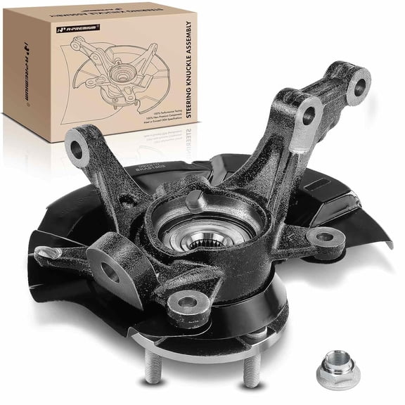 A-Premium Front Left Steering Knuckle & Wheel Bearing Hub Assembly Compatible with Hyundai Accent 2014-2017 & Dodge Attitude 2014 (Mexico), Driver Side