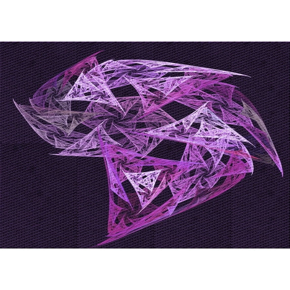 Ahgly Company Machine Washable Indoor Rectangle Transitional Dark Purple Area Rugs, 5' x 8'