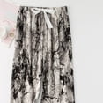 thumbnail image 3 of Women's Print Wide Leg Pants, High Waisted Drawstring Elastic Waist Palazzo Lounge Pants with Bow, 3 of 3