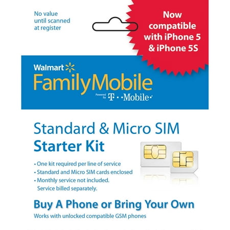 Walmart Family Mobile SIM Starter Kit (Best Pay As Go Sim Deals)