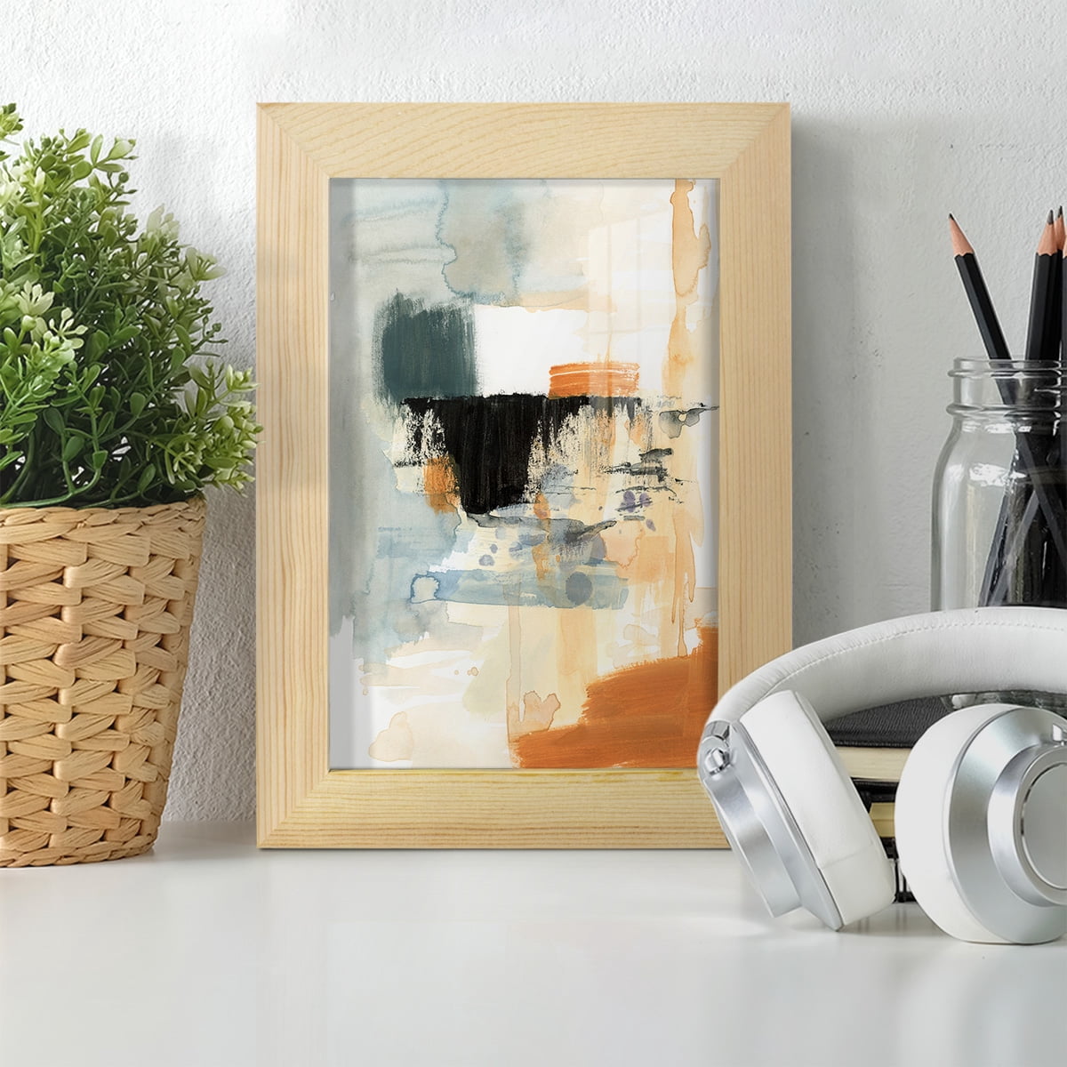 Seria IV - Framed Print w/glass - Natural Wood