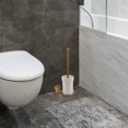 thumbnail image 2 of Juego de cepillos de baño de latón antiguo con taza de cerámica, 2 of 5