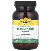 Country Life Target-Mins Magnesium with Silica 300mg, 60 Capsules | Helps relax muscles while supporting healthy calcium use and immune function