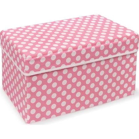 Badger Basket Polka Dot Double Folding Storage Seat (Your Choice in Color)