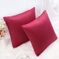 thumbnail image 2 of PiccoCasa 18"x18" Throw Pillow Covers Euro Decorative Throw Pillowcases Set of 2, Red, 2 of 8