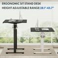 thumbnail image 6 of FitStand 40"x24" Height Adjustable Electric Standing Desk with 1" Thick Desktop, 4 Memory Presets & Dual Hooks, Ergonomic 2-Stage Home Office Computer Desk, White & Mahogany, 6 of 11