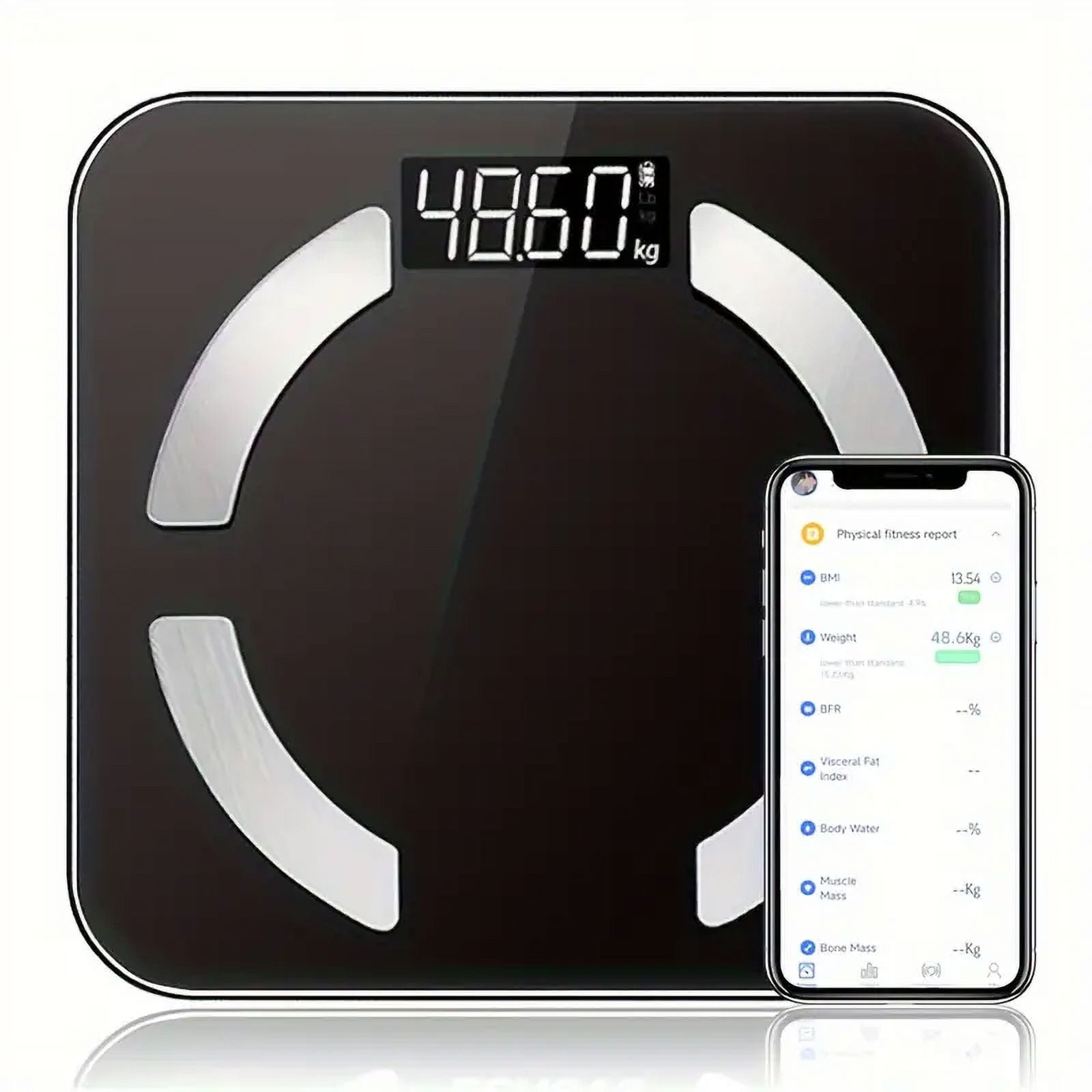 Body Fat Scale Weight Scale High Precision Electronic Weight Scale HD Display 400 Lbs Multiple Health Data Analysis BMI Fat Muscle Moisture Mobile APP Connection
