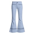 thumbnail image 4 of Bigetiay Girl School Uniform Pants Formal Flared Leg Pull On Chino Elastic Waist Slim Fit Stretchy Girls Blue Uniform Pants Girls Clothes Size 5-6 Years, 4 of 5
