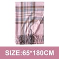 thumbnail image 2 of Bufanda de invierno con sensación de cachemira clásica suave Bufanda clásica a cuadros Bufanda cálida Bufanda de invierno con sensación de cachemira Bufanda suave y cálida Shaw, 2 of 5