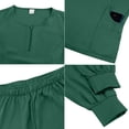 thumbnail image 7 of Zorvxlyn Scrubs for Women Set 2 Piece Stretch V-Neck Scrub Top & Jogger Pant Solid Color Women's Nurse Uniform with Pocket Dark Green L, 7 of 7