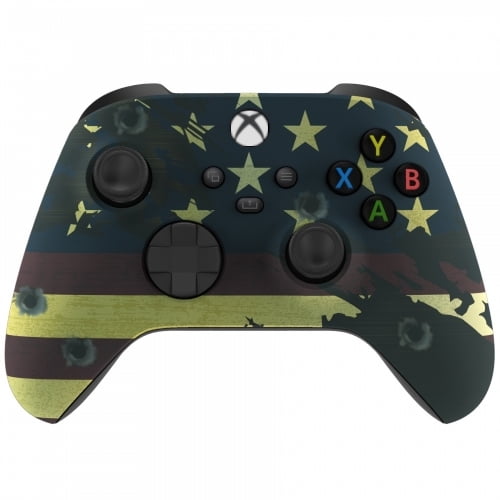 Premium Controllerz Xbox Soft Touch Custom Modded Rapid Fire Controller - Includes Largest Variety of Modes - Master Mod - American Flag (Flag)