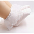 thumbnail image 4 of Newborn Infant Baby  Girl Lace Socks Short Spring Summer Toddler Pearl Lace Princess Socks, 4 of 5