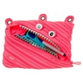 thumbnail image 6 of ZIPIT Grillz 3-Ring Binder Pencil Pouch, Large Capacity Pen Case for Kids and Teens, Made of One Long Zipper! (Pink), 6 of 8