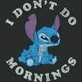 thumbnail image 2 of Women's Lilo & Stitch I Don't Do Mornings Distressed Graphic Maternity T-Shirt, 2 of 2