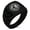 Black, variant on Stainless Steel Nautical Global Compass Chevron Pattern Biker Style Polished Ring