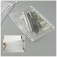 thumbnail image 4 of 32 Pcs Binder Pockets A6 Size 6 Holes Binder Zipper Pouch Folders for 6-Ring Notebook Binder Loose Leaf Bags, Waterproof PVC Pouch Document Filing Bags,Name Cards and Receipt, 4 of 7