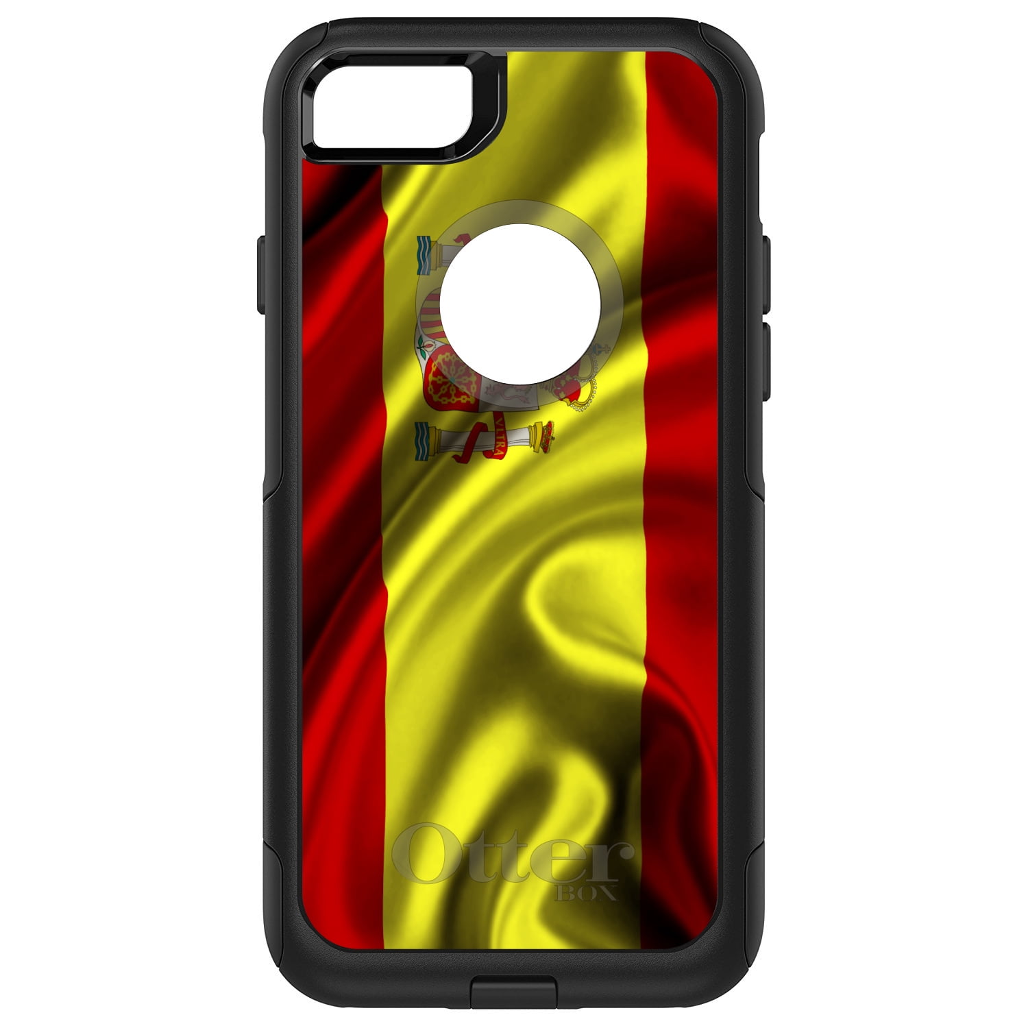 DistinctInk Custom Black OtterBox Commuter Series Case for Apple iPhone 7 Plus ...