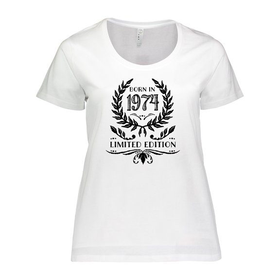 Inktastic Born in 1974 Limited Edition Women's Plus Size T-Shirt