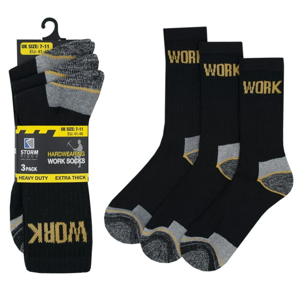 Storm Ridge Mens Hardworking Work Socks (3 Pairs)