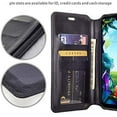 thumbnail image 3 of LG K51/LG Reflect/L555DL/Q51 Case Pu Leather Wallet Phone Case Kickstand Cute Girls Women Cover for LG K51 - Black, 3 of 6