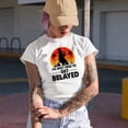 thumbnail image 2 of I'm Just Here to Get Belayed, Funny Retro Rock Climber or Climbing Pun Quote, Tan T-Shirt, Large, 2 of 5