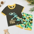 thumbnail image 2 of mgoYE Toddler Boy Clothes 2T Toddler Boys Summer Clothes Kids Dinosaur Outfit Short Sleeve T Shirt Shorts Sets 6 12 18 24 Months 2T 3T 4T|Yellow,5-6 Years, 2 of 6