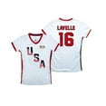 thumbnail image 2 of U.S. Soccer USWNT Player Girls' Youth Official USA Soccer Poly Shirt Tee - White, Lavelle, YM, 2 of 3