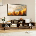 thumbnail image 4 of Costway TV Stand, 63” Long Entertainment Center with Open Storage Shelves for TVs up to 70” Rustic Brown, 4 of 10