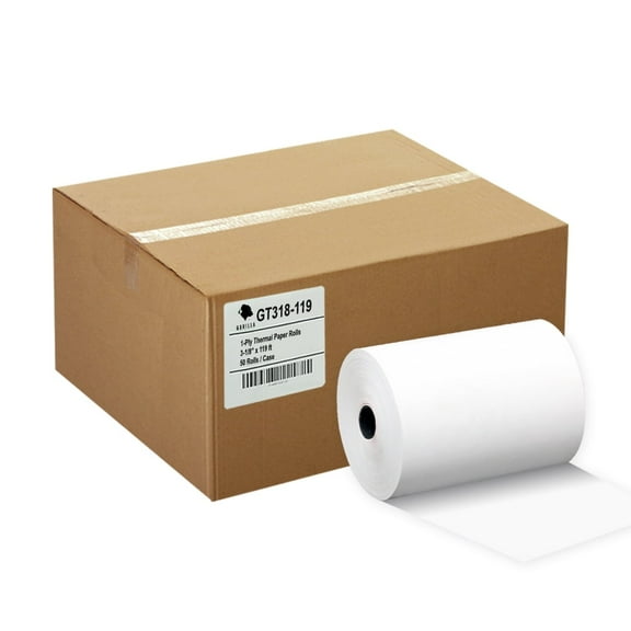 Gorilla Supply 3 1/8 x 119 Thermal Paper Receipt Roll FD100 200 300, BPA Free, 50 Rolls
