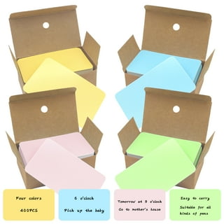 MotBach 400PCS Colored Blank Flash Card Index Cards with Binding Rings,8  Color Easy Flip Flash Card Study Note Card Perfect for Bookmark School