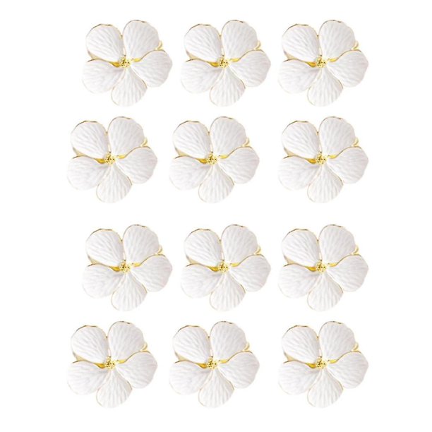 12 piezas Servilletero con hebilla de servilleta de flores Servilletero Anillo, utilizado para bodas, festivales, banquetes, fiestas diarias