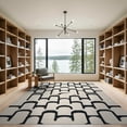 thumbnail image 2 of ODIKA Geometric Contemporary Arch Loop Grid Formation Designer Mid for Dining Room, Basement, Large Office, Non-Slip Chair-Friendly, 2 of 7