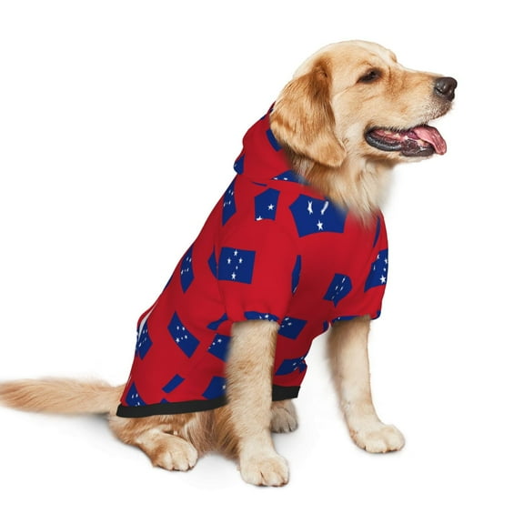 Samoan Flag Dog Hoodie Pet Coat for Medium and Large Dogs Daily Use Small