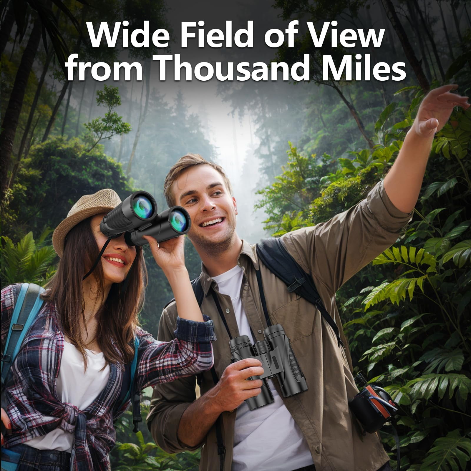 New 12x42 HD Binoculars for Adults and Kids BAK4 Prism Waterproof Binoculars for Bird Watching Hunting Hiking Safari Travel Sports
