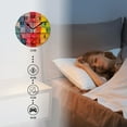 thumbnail image 3 of Battery Operated Wall Clocks with Non-Ticking Sweep Movement,Modern Round Clock Decorative for Bedroom,Office-Wall Of Squares Made From Different Colors Of Paint(10inch), 3 of 4