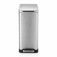 thumbnail image 4 of Home Zone Living 12 Gallon Silver Stainless Steel Slim Kitchen Trash Can with Reeded Body, 4 of 9