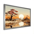 thumbnail image 3 of Designart "African Sunset Over The Landscape" Africa Picture Framed Wall Art Prints, 3 of 5