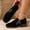#107-Black, variant on Yusimy Women's Fashionable Casual All-Season Comfortable Shoes - Round Toe Deep-Cut Side Zipper Chunky Low Heel Slip-On Solid Color Minimalist Style for Daily Wear