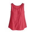 thumbnail image 7 of fheaev Tank Tops for Women Crew Neck Sleeveless Loose Fit Flowy Trendy Summer Outfits Red XL, 7 of 7