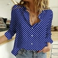 thumbnail image 6 of Women's Blouses & Button-Down Shirts! Comdrip Womens Long Sleeve Button Down Shirts Casual Blouse Tops Spring Fashion 2025 Womens Button Down Blouse Blue L, 6 of 8